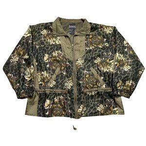 Vintage Abvein Silk Windbreakers Jacket Flowery Print